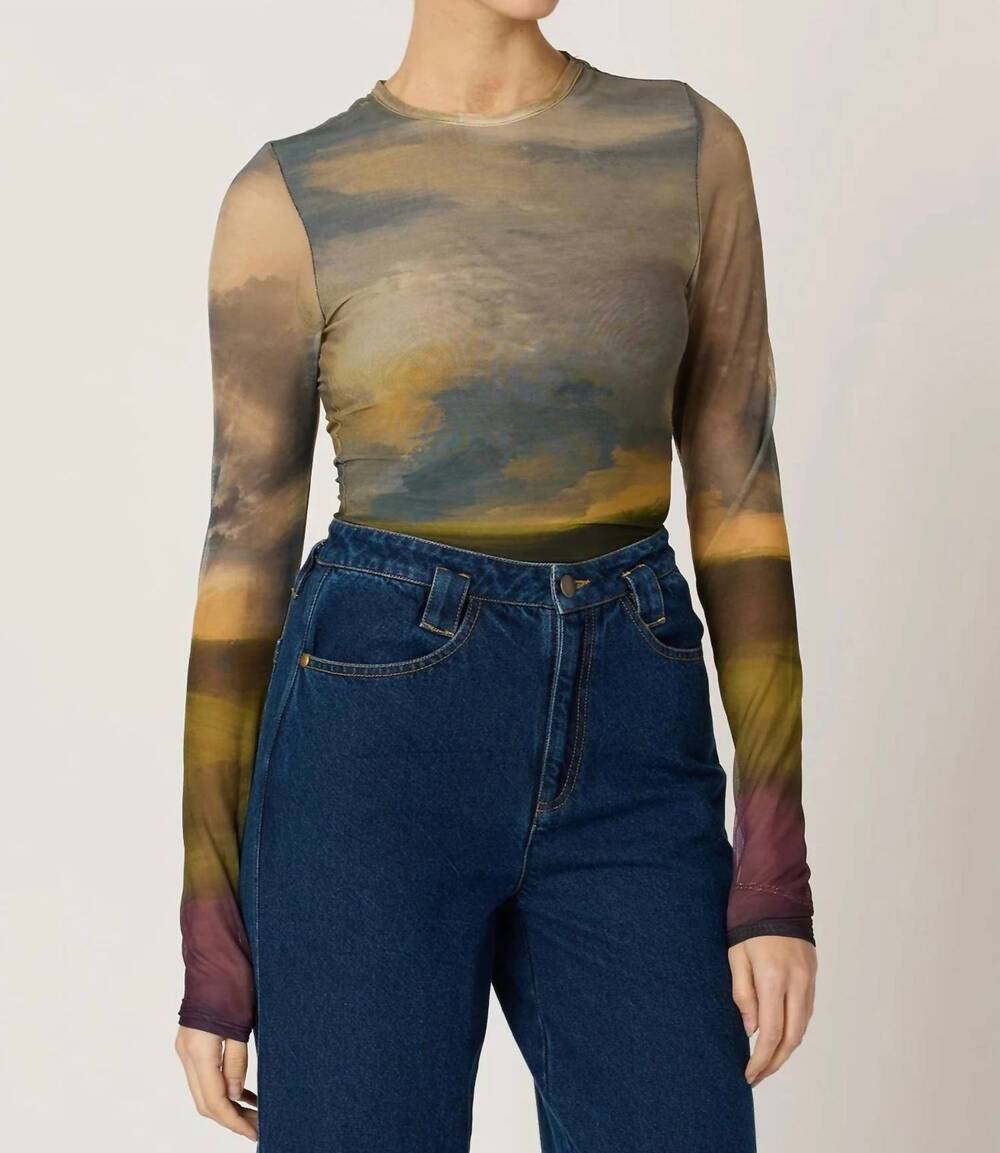 NEW CLEOBELLA dawn mesh top in san bartolo print